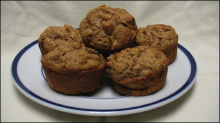 Apple Pecan Hemp Seed Muffins